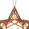 Христианское рождественское украшение со звездой, украшение для сцены Рождества, деревянная экологически чистая подвеска со звездой для подарков на рождественскую елку