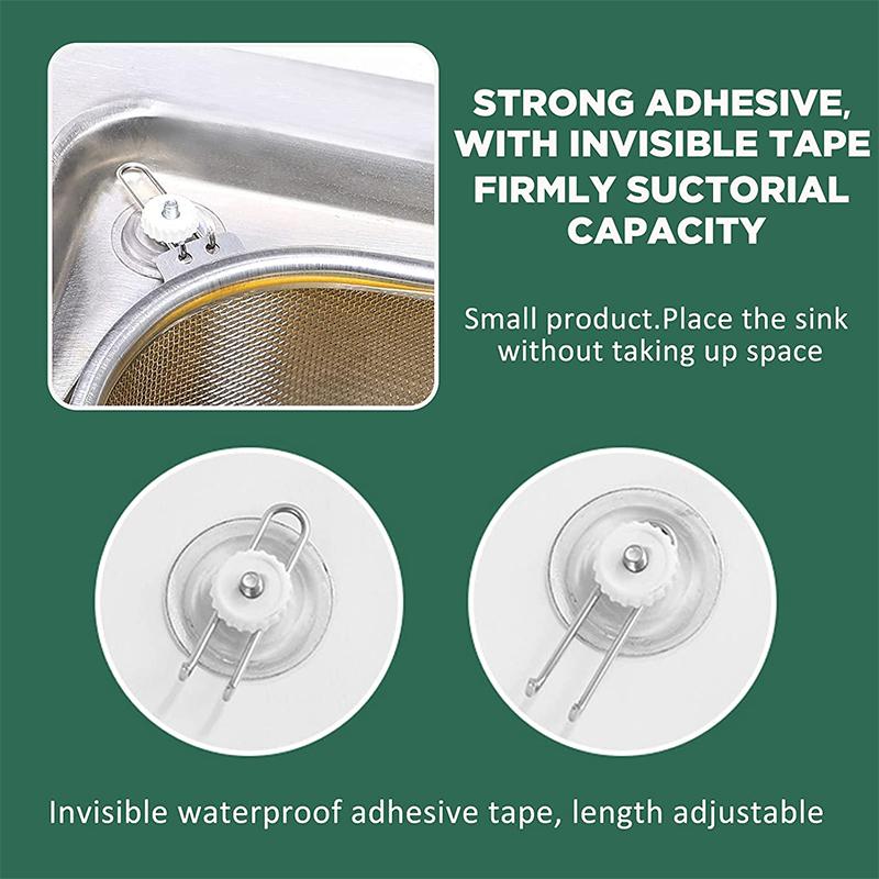 LMETJMA сетчатый дуршлаг для мойки, корзина, треугольная полка для слива воды с присоской, держатель для кухонной тряпки и губки JT74