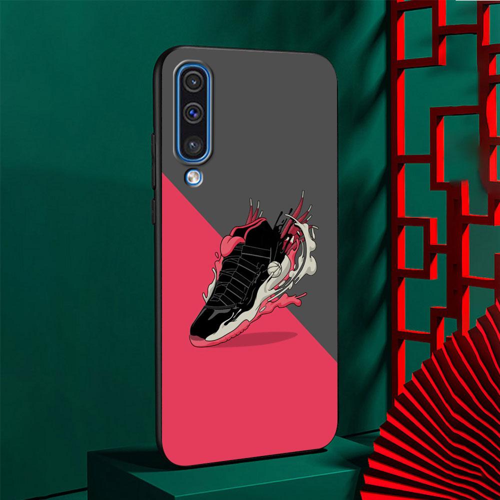 Sneakers Shoe Case for Samsung Galaxy A50 A50s A40 A20e A20 A30 A30s A70 A70s A10 A10s A20s A11 A21 A42 Black Phone Cover