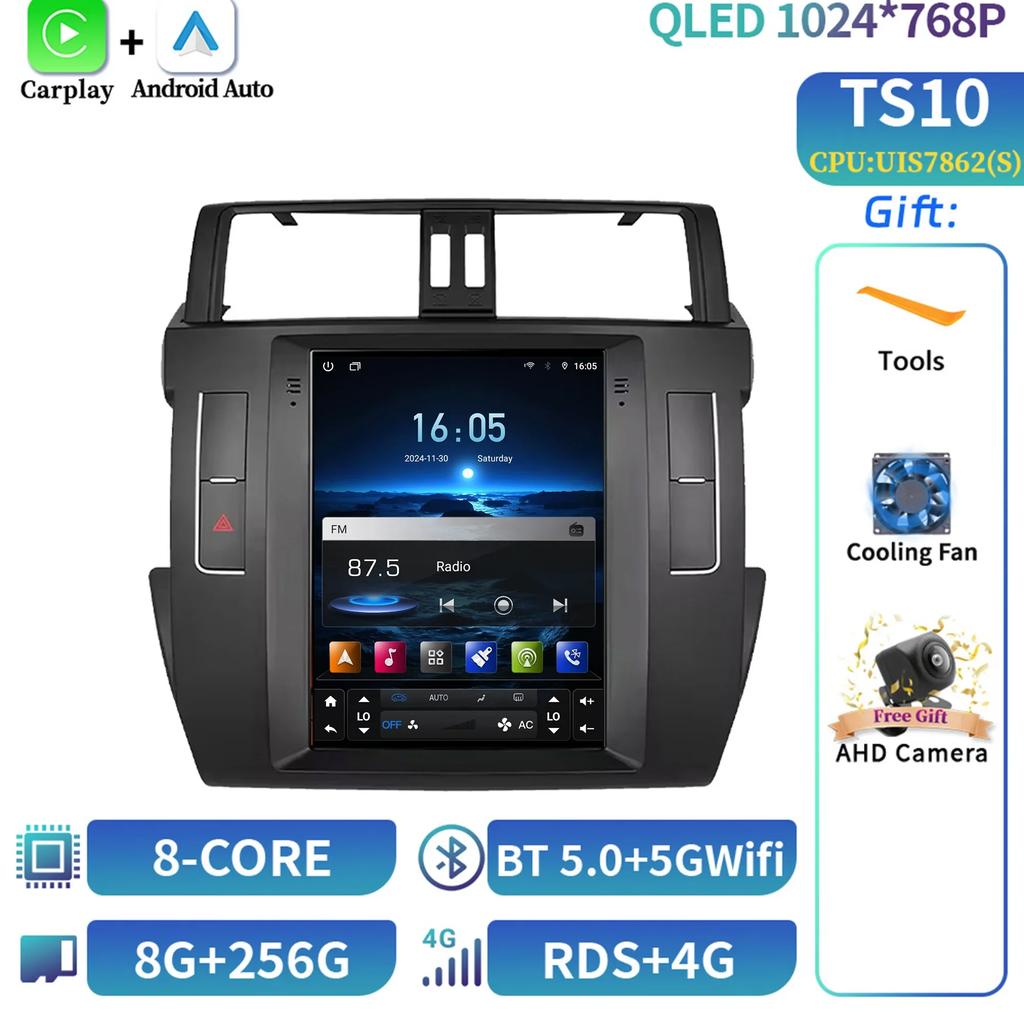 9,7 дюйма для Toyota Prado 2014-2016 Android Auto Radio Car Radio Multimedia GPS Carplay Multimedia Navigation Screen Stereo GPS
