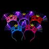 LED Glow Hair Bands Cheer Props Glowing Hair Hoops Colorful Glow Headband  for Children Adults