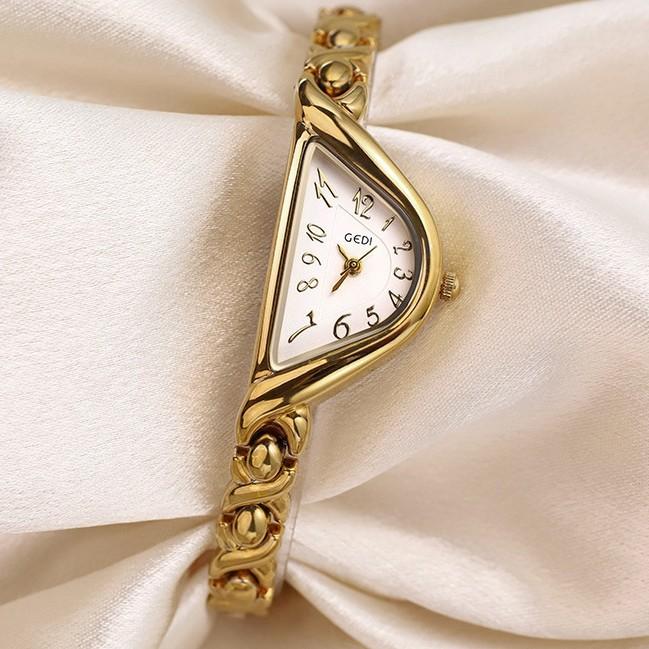Часы Mid-Century High-End с темпераментом, креативные, из сплава, кварцевые, легкая роскошь, ретро, нишевые, высокой ценности, женские
