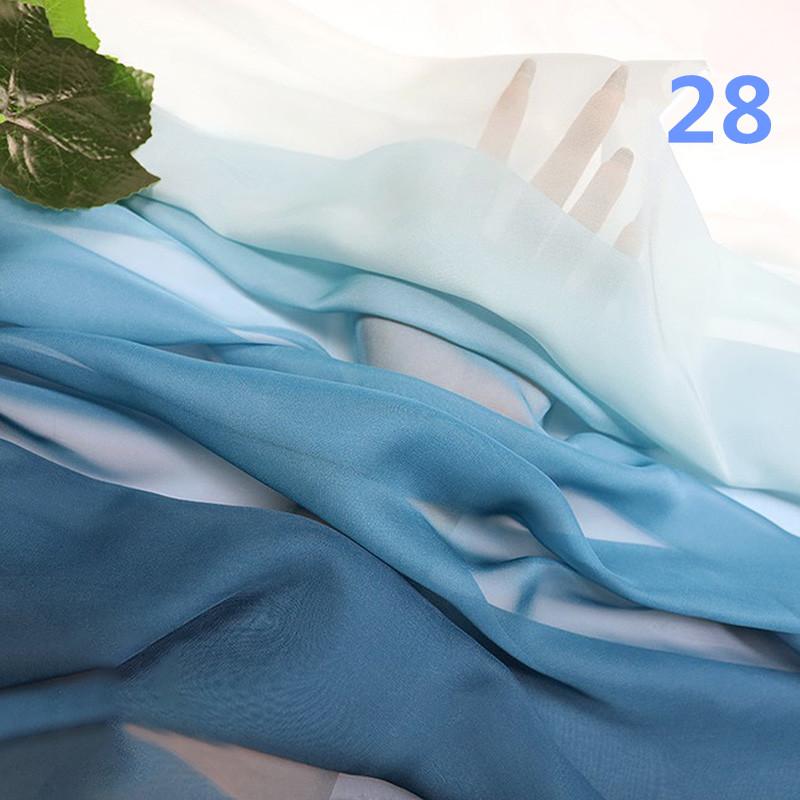 2M Ткань шифон градиентного цвета радуги в древнем стиле 30D органза тюль для DIY ханьфу свадебного платья сценического декора