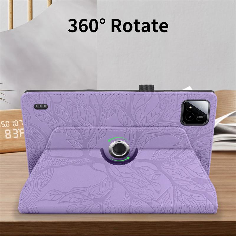 Чехол для Xiaomi Pad 8 Чехол 11.2" С тиснением 360 Градусов Поворотная подставка Планшет Funda Для Xiaomi Pad 8 / Poco Pad X1 Чехол 11.2 Дюйма
