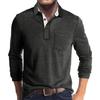 New Men's Long-Sleeved Business Polo Shirt Men's Casual Loose-Fit T-Shirt