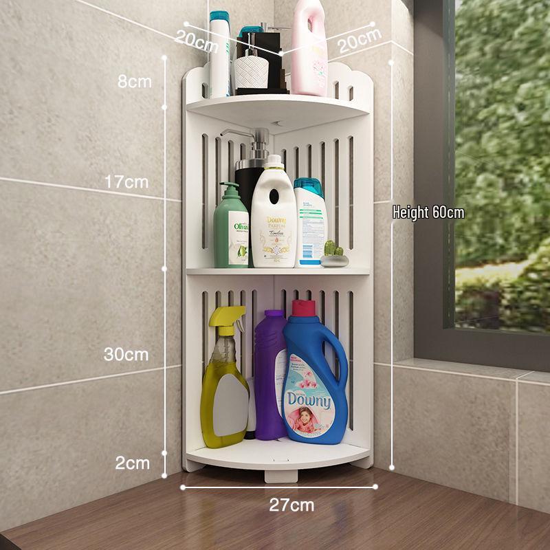 Треугольная угловая напольная полка для ванной комнаты для туалетных принадлежностей