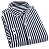 Мужская рубашка под платье, мужская деловая повседневная полосатая рубашка на пуговицах, брендовая одежда, приталенного кроя, с длинным рукавом, Camisa Masculina M-5XL NS5561