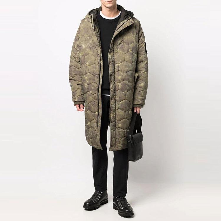 EMPORIO ARMANI Coats Men's Army Green Hooded Moderate 6K1LA5-1N3HZ-F535
