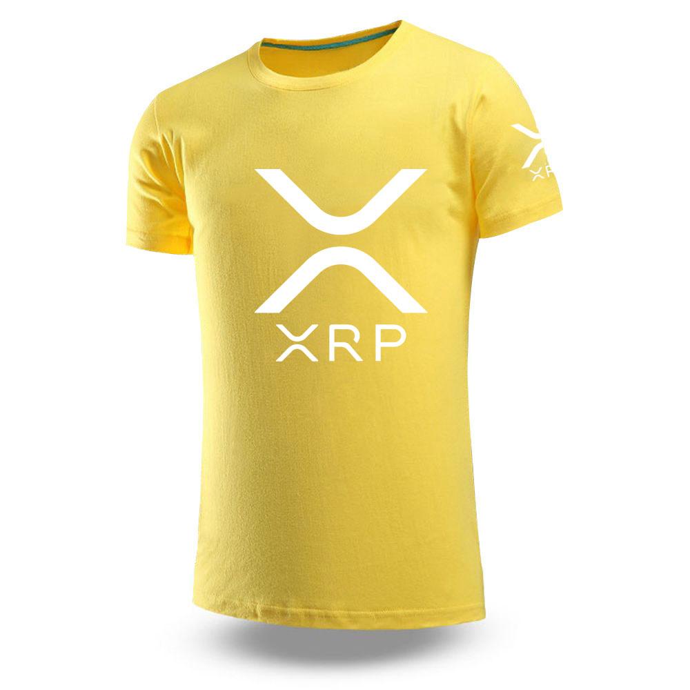 2025 Cryptocurrency Ripple Xrp New Unisexs Summer Round Neck Ordinary Short Sleeve Tshirt Printing Good Quality Comfortable Tops