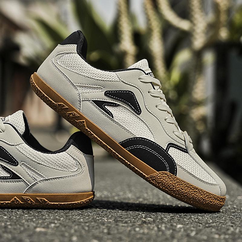 High Quality New Lace-up Men Jogging Shoes Flat Outdoor Walking Luxury Skateboard Man Casual Sneakers Mesh Breathable Retro 46