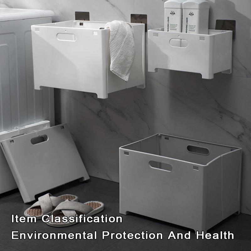 Настенная корзина для грязного белья, переносная пластиковая домашняя складная корзина для белья, корзина для хранения игрушек, для хранения в ванной