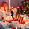 Простота Бутылка вина Шляпа Navidad Новогодний карманный нож Вилка Набор Рождественская шляпа Мини-держатель для вечеринки Сумка Декор Веселый рождественский ужин