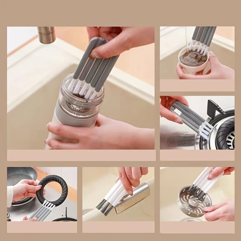 1pc Keyboard Cleaning Brush Bendable Cup Cover Groove Gap Brush