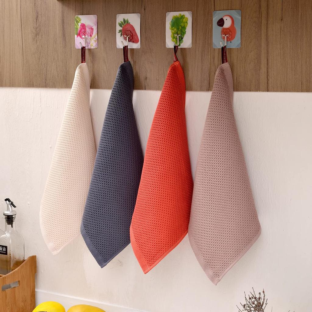 SEASHORE TREE Набор кухонных столешниц Высококачественная ручная для протирки окна ванной комнаты мытья посуды 4 цвета Салфетка, Салфетка, Салфетка, Вафельная, Хлопок,