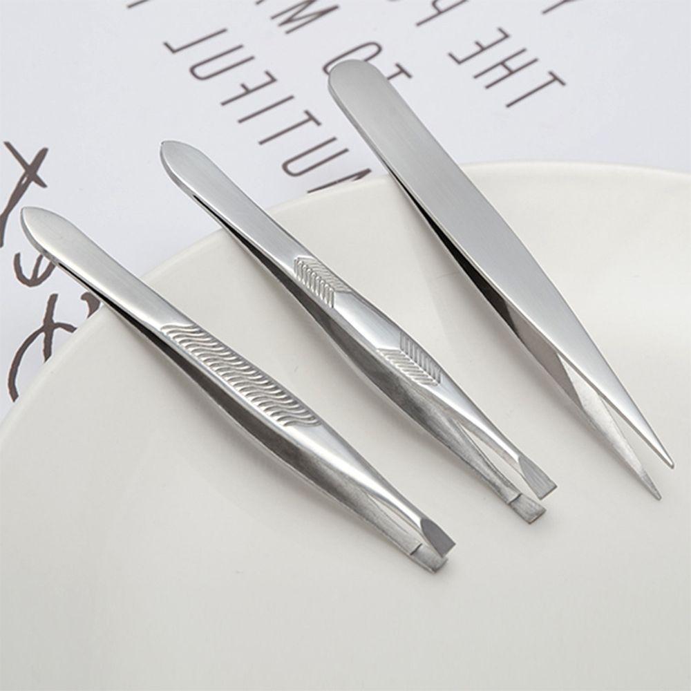 Slant/Tip/Flat Multipurpose Beards Tool Ingrown Hair Removal Eyebrow Tweezers Plucking Eyebrows