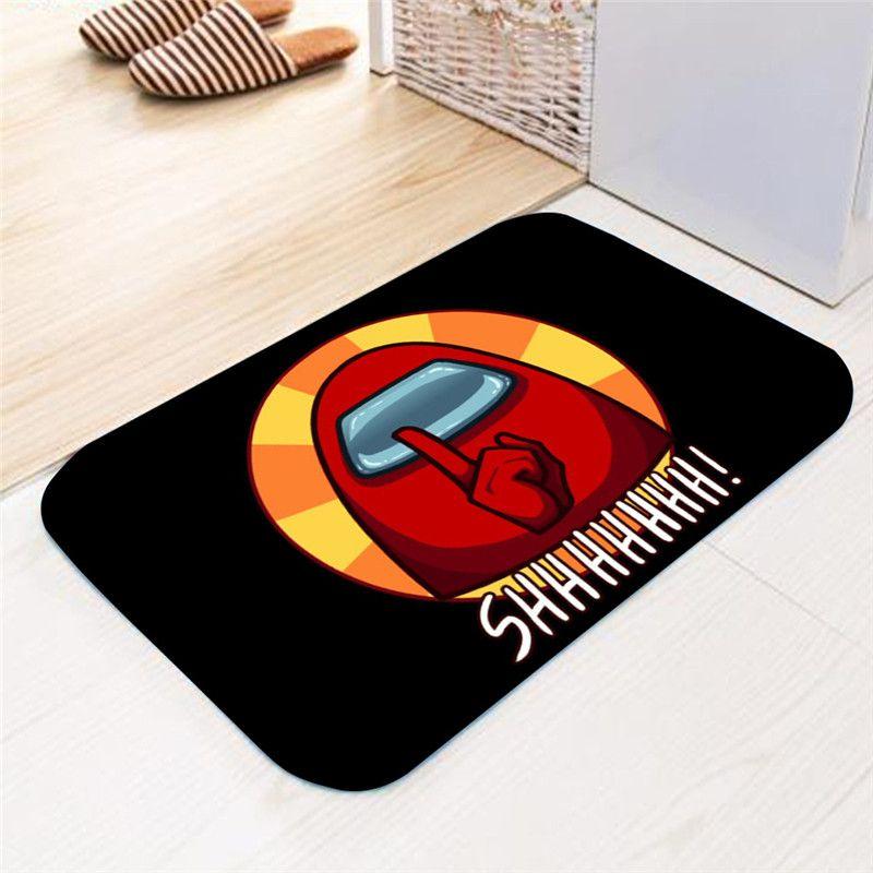 Game Among Us Flannel Mat Home Bath Bathroom Nonslip Carpet Rug Floor Decor