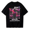 Saja Boys Kpop Охотник на демонов Футболка Харадзюку Круглый вырез Повседневная с коротким рукавом Для пары Повседневный Уличный стиль Высококачественная хлопковая рубашка