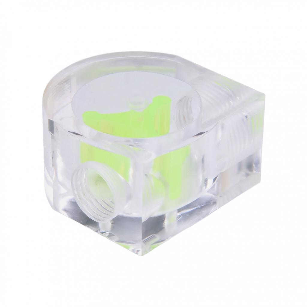 1pc 2 Way Water Cooling Indicator Acrylic Transparent Flowing Meter G1/4 Thread