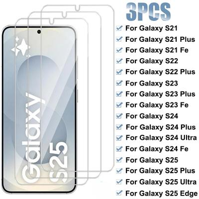 3 шт. Полное покрытие закаленное стекло для Samsung Galaxy S25 S24 Ultra S25 Edge Защитное стекло для Samsung S23 S22 Plus S21 Fe Стекло