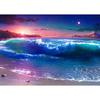 DIY 5D Алмазная картина Заходящее солнце Вышивка крестом Полный круглый Мозаика Алмазная вышивка