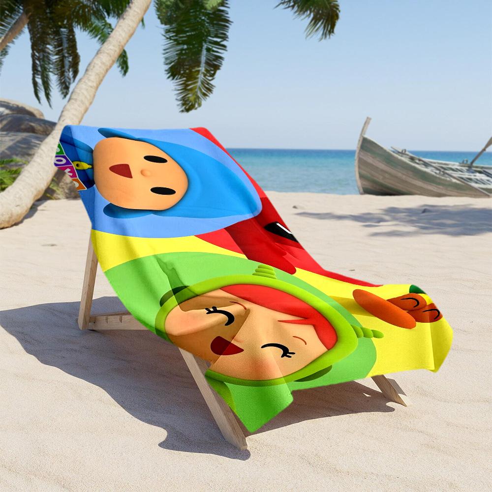 Pocoyo Beach Towel Super Soft & Absorbent Comfortable Lightweight Suitable for Sports, Travel, Swimming, Yoga, Bathroom, Beach, And Pool