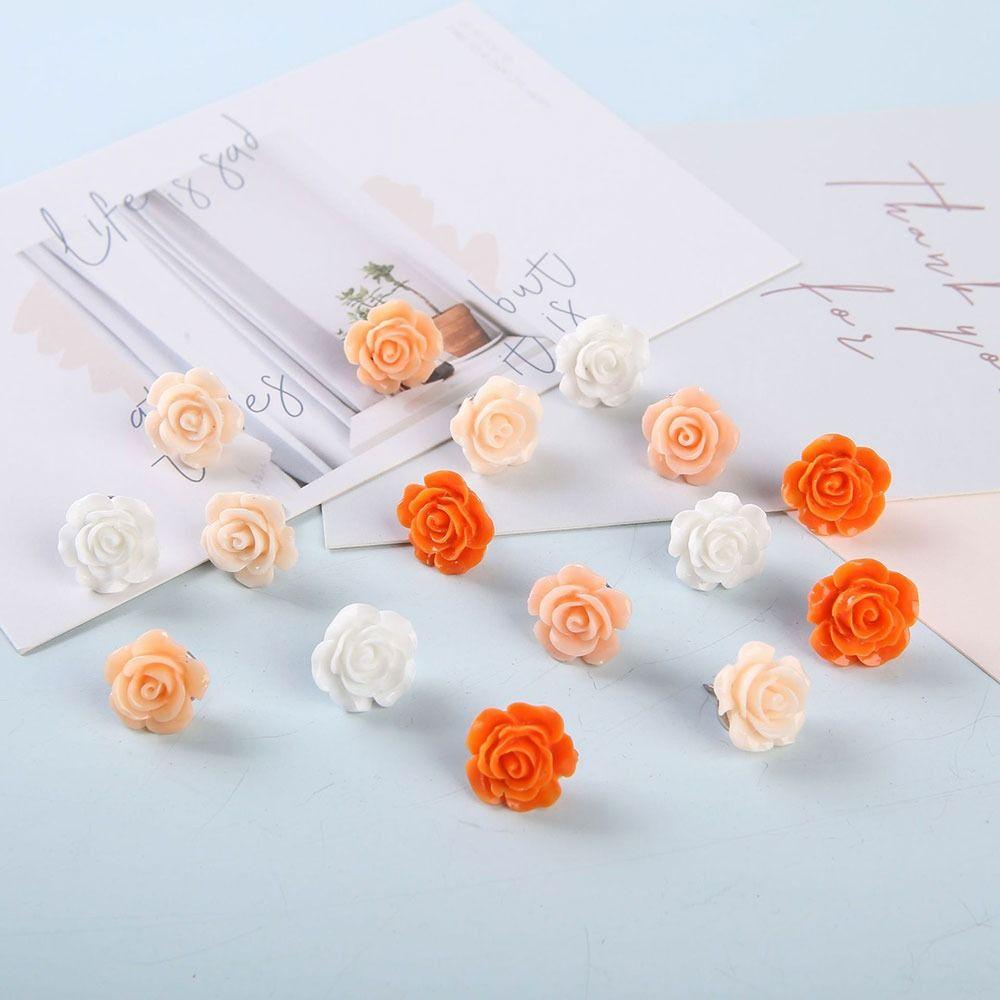 Board Pins Rose/Sunflower/Daisy Shape Photo Wall Nail Push Pins Thumbtack Decorative Drawing Pins