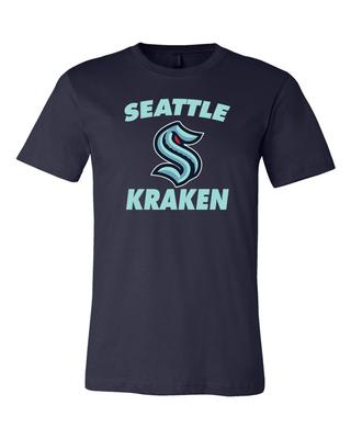 Мужская футболка Seattle Kraken с логотипом-аркой 100% хлопок Топ 6 размеров S-5XL!!!!