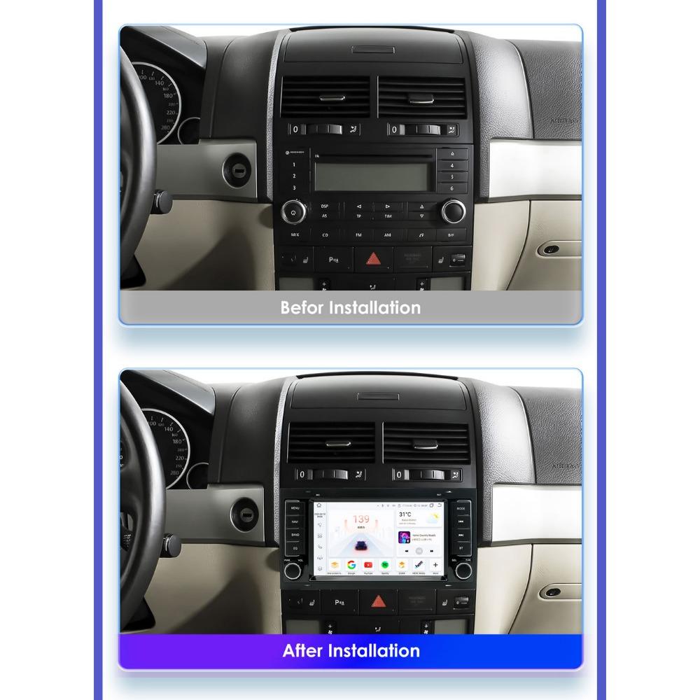 2Din 7-дюймовый Android-радио для Volkswagen Touareg Transporter T5 Multivan 2004-2011 Miltimedia Player, головное устройство с GPS-навигацией, 2 + 64 ГБ