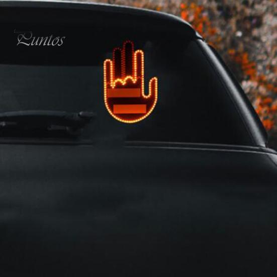 Автомобильный задний фонарь с жестами, светодиодный индикатор с дистанционным управлением, простая установка, знак на заднем стекле, автомобильный индикатор с питанием от аккумулятора, автомобильный гаджет для развлечения, безопасности