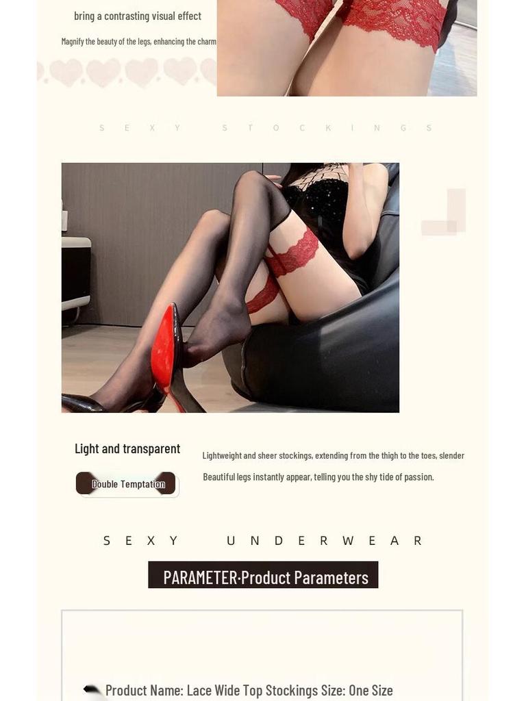 LANGSHA Сексуальные чулки до бедра с кружевом