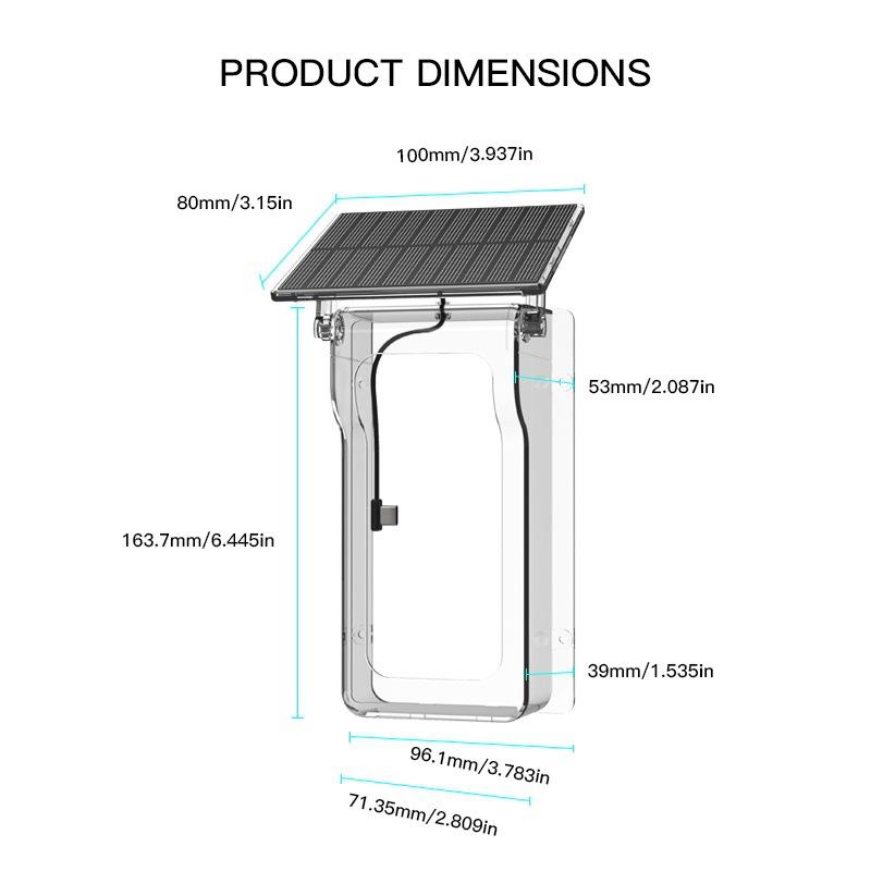 Водонепроницаемый беспроводной уличный дверной звонок IP65 с солнечным козырьком от дождя, камера, цифровой глазок для двери Tuya Eye, видеодомофон для умного дома