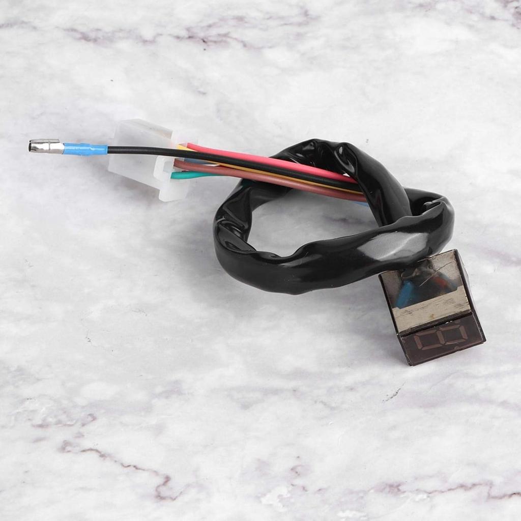 Motorcycle Gear Indicator, Universal Waterproof LED Digital Gear Indicator Speed Shift Clutch Lever Sensor Accessory