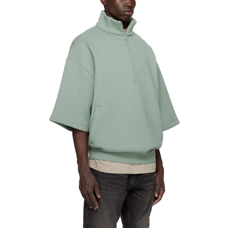 Fear of God Essentials Мужская рубашка с воротником-стойкой и 3/4 рукава Mist-Blue 192BT224311F