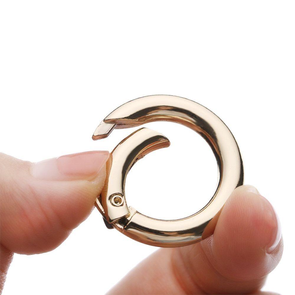 Золото серебро Крючки из цинкового сплава Круглые пружинные защелки-триггеры Пряжки с О-образным кольцом Карабин Кошельки Сумки Защелка-зажим Пряжка для ремня сумки