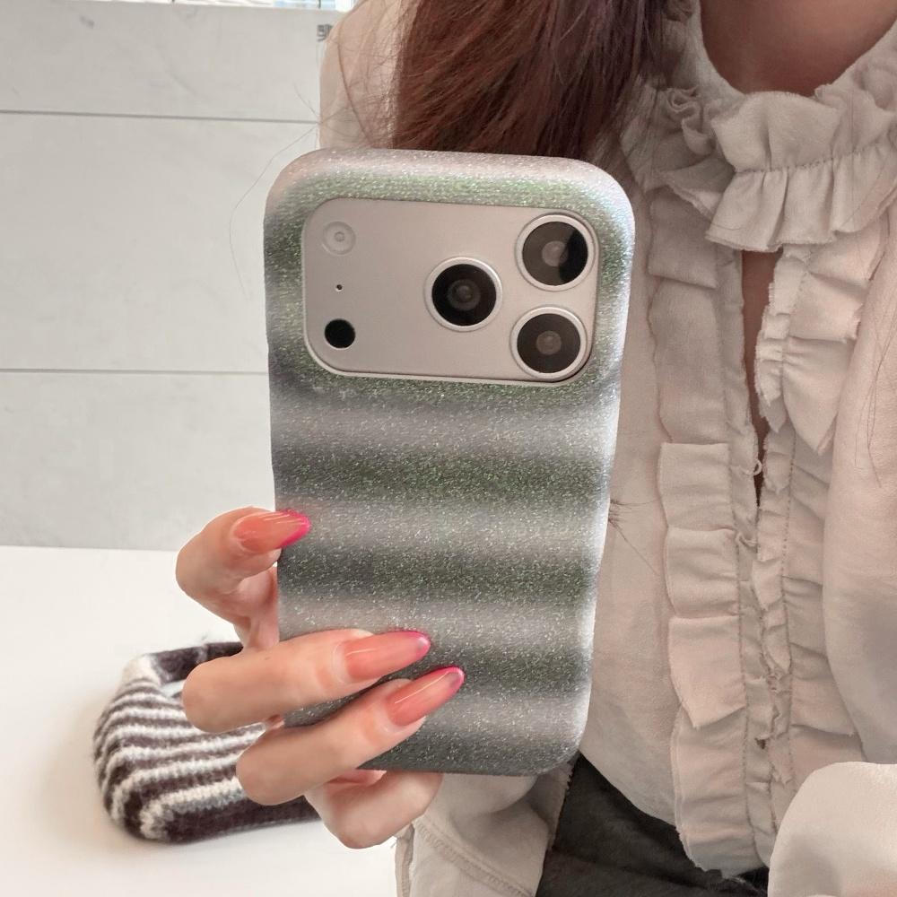 Fashion Jewelled Solid Color Leather Texture Phone Case For iPhone 17 Pro Max 17 16 15 14 13 Pro Soft Shockproof Funda Cover