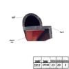 Самоклеящаяся EPDM-пенорезиновая уплотнительная лента D-образной формы для шкафов и распределительных коробок