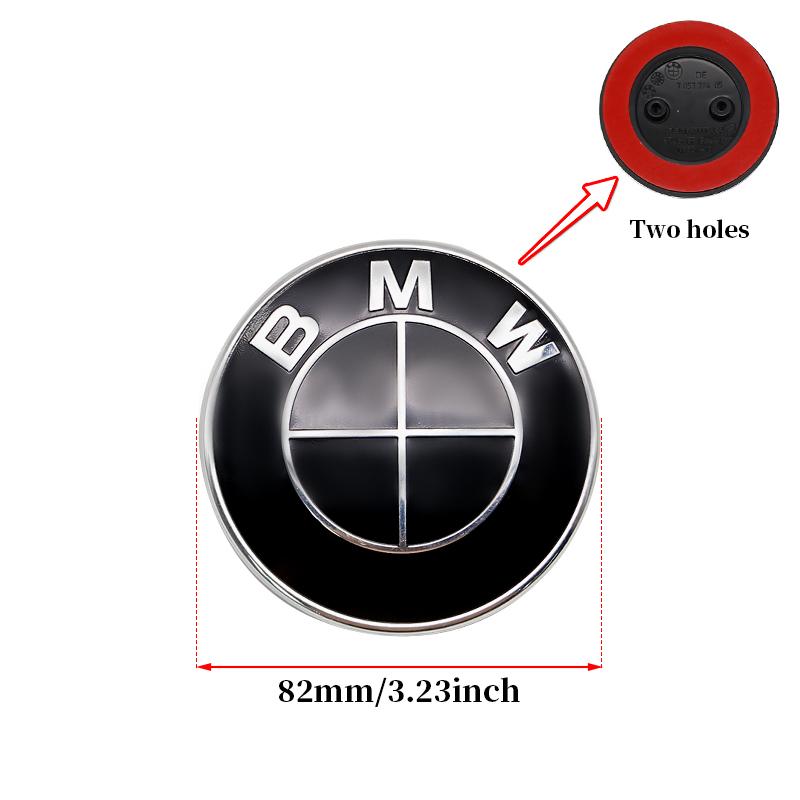 MLKQ6 All Black 82mm 74mm Car Front Rear Logo 68mm Wheel Hub Center Cover Steering Wheel Center Stickers For BMW E90 E87 F20 E46 F30