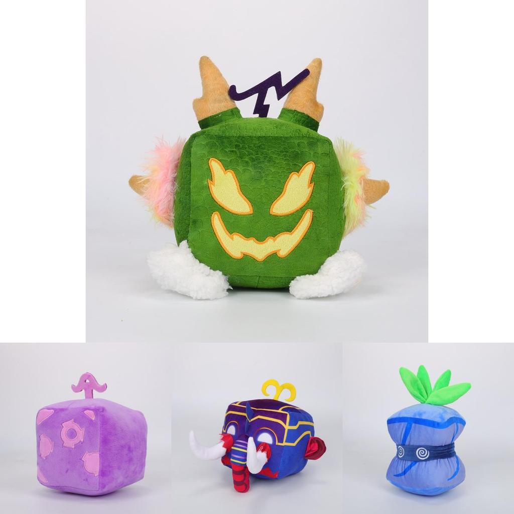 Плюшевая игрушка Blox Fruits с коробкой с леопардовым принтом, фиолетовая коробка, форма животного