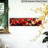 2D Flat, 1pc Country Red Poppy Flower Metal Wall Hanging - Aluminum Decorative Sign, Vintage Romantic Style Decor, Suitable for Bedroom, Living Room