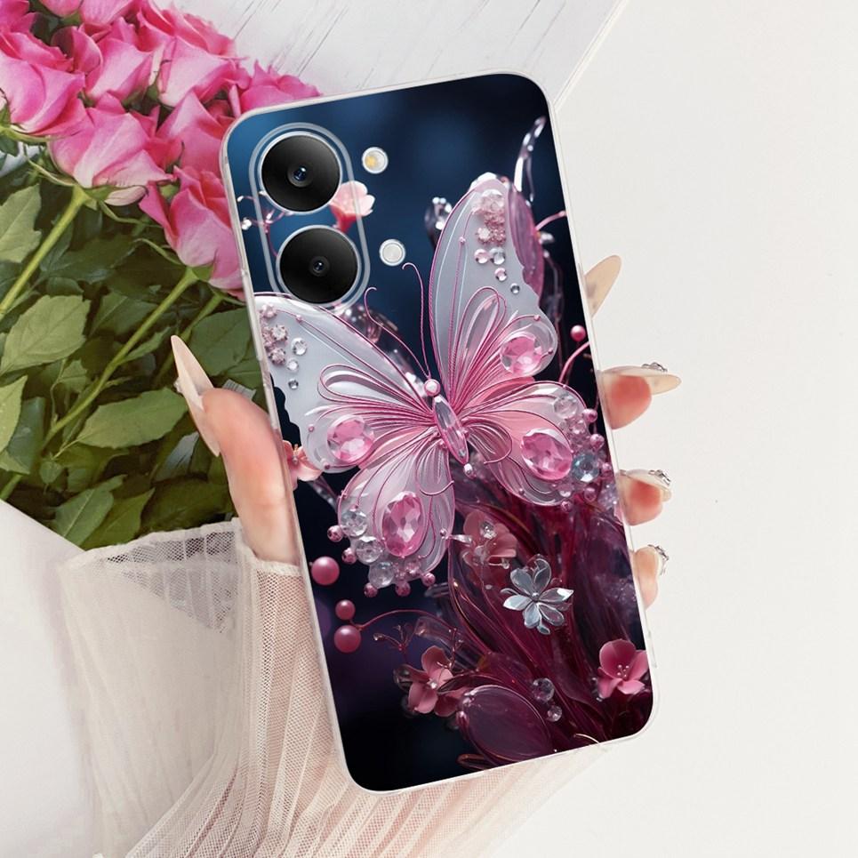 Чехол для телефона Xiaomi Redmi Tourbo 5 Max Poco X8 Pro Max с рисунком Бант Сердце Любви Милый Кот, Мягкий Силиконовый Задний Чехол