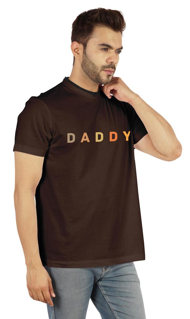 Inkmeso Мужская футболка с круглым вырезом и V-образным вырезом с надписью Daddy Tshirt For Dads Jersey