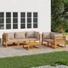 VidaXL Garden Lounge Set with Cushions 6 Pcs, Sofas with Backrest, Furniture Set with Coffee Table Patio Terrace, 3155255