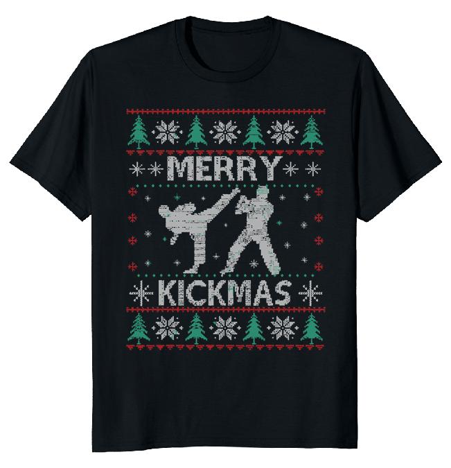 Футболка унисекс Merry Kickmas Christmas Karate