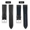 BINLUN Кожаный ремешок для часов с внутренней дышащей гибридной системой, быстросъемный, для часов, смарт-часов, унисекс, серебристый, резина, ремешок, ремешок, (Черный, 22 мм, Пряжка)
