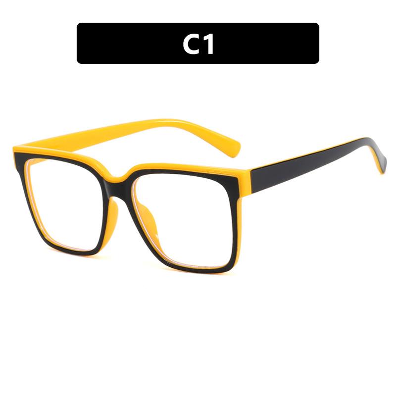 Women's Glasses Anti-Blue Light Simple Fashion Personality Retro TR90 Plain Glasses Commuter Student Travel Glasses