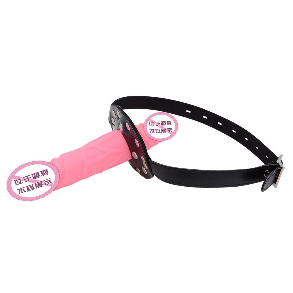 SM Двуглавый Силиконовый Дилдо Шариковый Кляп Глубокая Глотка Пенис Рот Шарик Пары Сексуальный Секс Продукт Гей Женщина Рабыня Обучение