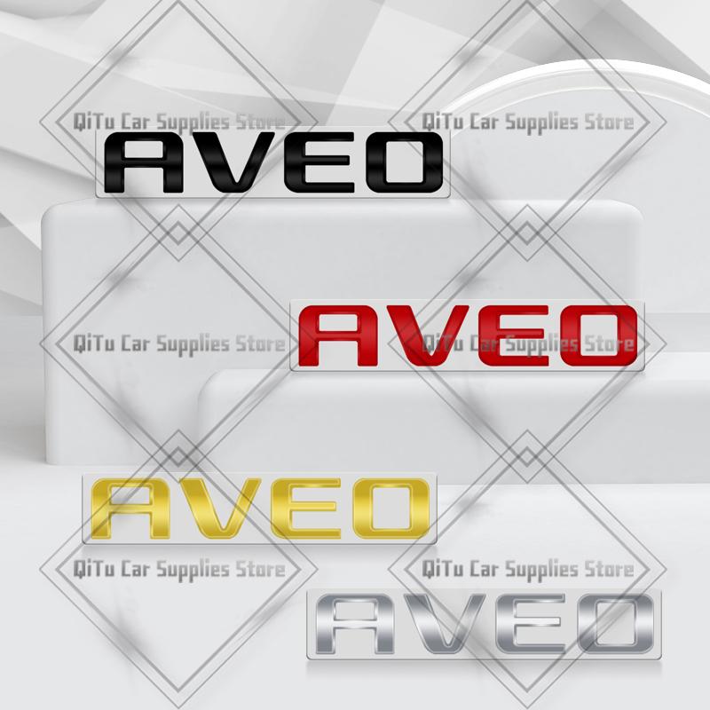 Zinc Alloy For Chevrolet Aveo Badge Car Body Trunk Fender Adhensive Emblem 3D Decal Sticker Lettering Styling