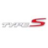 3D Metal Type S Front Grill Car Emblem Rear Trunk Badge Sticker Decal For Honda Civic Types CRV HRV Accord Fit Accessories aju256