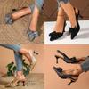 Summer Butterfly Knot High Heel Sandals For Women With Slim Heel And Pointed Toe