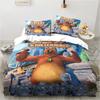 Cartoon Grizzy N Lemmings Bedding Set Duvet Cover Bed Set Quilt Cover Pillowcase Comforter King Queen Size Boys Adult